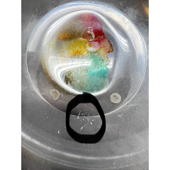 KOSTA BODA Bertil Vallien Face in Bottom Glass Bowl #59280 Signed - Picture 8 of 9